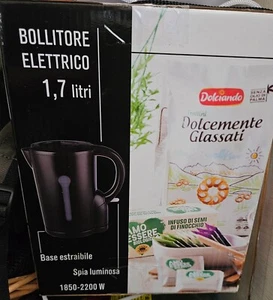 bollitore elettrico Dolciando 1,7 lt. base estraibile spia luminosa 1850-2200W - Foto 1 di 5