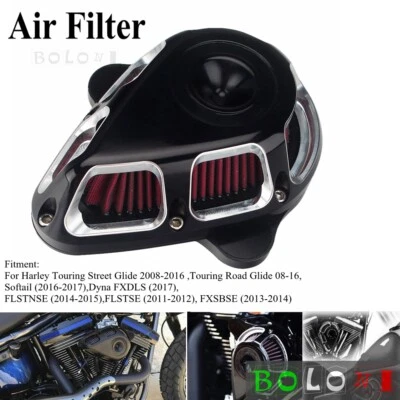 Kit de filtro de admisión de filtro de aire para Harley Softail Touring Street Glide Road Glide Foto 1 de 4