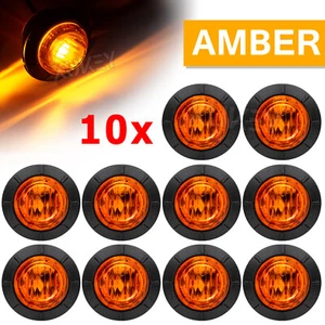 10PCS AMBER LED SIDE MARKER LIGHT INDICATOR LAMP TRUCK LORRY Trailer BUS 12V 24V - Picture 1 of 7
