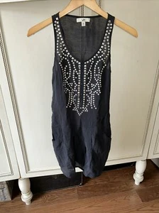 Ya Embellished Black Little Mini Dress S - Picture 1 of 7