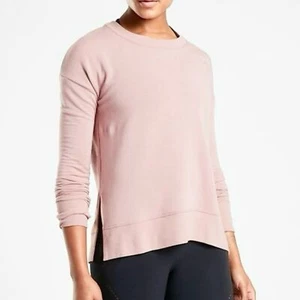 Athleta hell pastellrosa Untersetzer Luxus Sweatshirt Rundhalsausschnitt - Bild 1 von 6