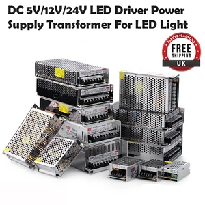 5V/12V/24 Volt LED Transformer 12W - 720W LED Power Supply IP20 LED Driver PSU - Picture 1 of 188