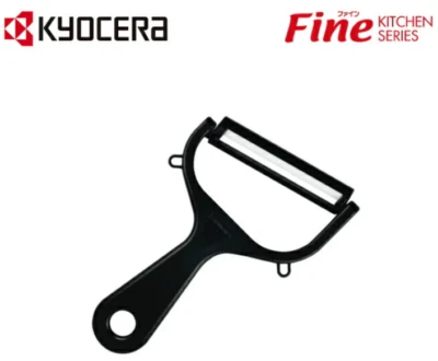 Pelador de verduras de cocina ancho de cerámica negro Kyocera CWP-17BK - Hecho en Japón Foto 1 de 4