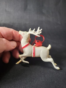 Vintage, Plastic, Christmas Reindeer Decoration, Ornament - Picture 1 of 6