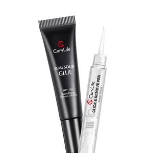 15G Semi Solid Nail Glue Gel with 5Ml 3 in 1Nail Glue Remover, No Need for Uv... - Picture 1 of 12
