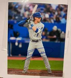 Bobby Witt Jr. Kansas City Royals Signed Autographed 8x10 Photo - Picture 1 of 1