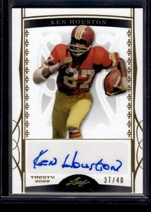 Autógrafo automático Ken Houston 2022 LEAF TRINITY RC #ED/40 - Imagen 1 de 2