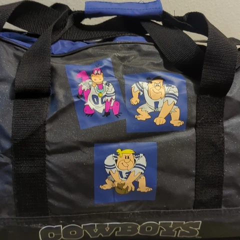 The Flintstones Cowboys Duffle Bag Team NFL NFLP 1994 Hanna Barbera very rare Cover