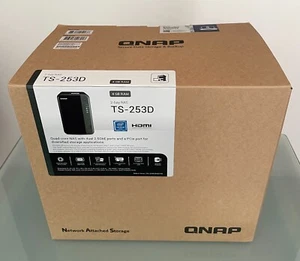 QNAP TS-253D 2-Bay NAS 8TB with 2 x 4TB Red Pro Drives - Boxed, Excellent - Picture 1 of 7