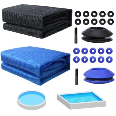 Pool Solarfolie Solarplane Solarheizung Abdeckplane Poolheizung Wärmeplane Ösen - Bild 1 von 4