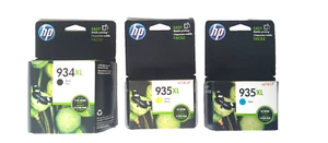 3Pks HP 934XL Blk / 935XL CY High-Yield Ink Cartridges Officejet 6230 6830 New - Picture 1 of 3