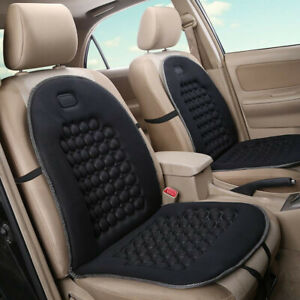 Car Front Seat Chair Cushion PU Leather Soft Pad Cover Black Protector Mat UK
