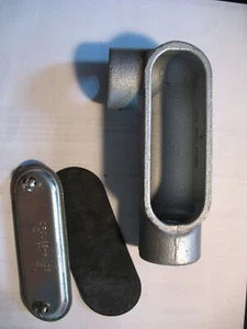 NEU, CROUSE HINDS LR37 1 ZOLL, TYP LR, MIT DECKEL UND DICHTUNG, Temperguss. - Bild 1 von 2