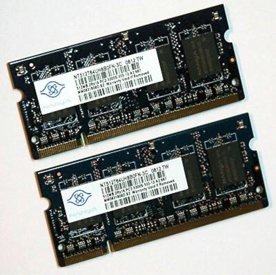 NEW Sony Vaio VGN-NR Laptop DDR2 1024mb 1GB RAM Memory notebook PC5300 2x512mb - Image 1 of 2