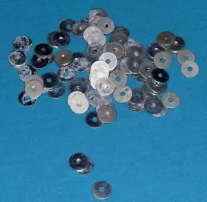 Steel Washer - 1/2" Dia - 3.4mm bore X .8mm Plated - Pack of 100. - Picture 1 of 3