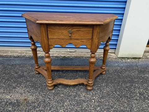 Ethan Allen Royal Charter Oak Console Cabinet Entry Table Cover
