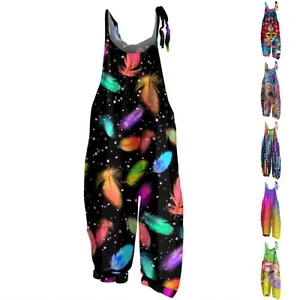 Womens Fleece Overalls One-piece Jumpsuits Adjustable Suspender Straps Warm - Picture 1 of 27