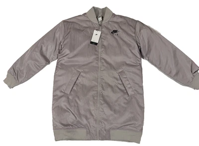 NUEVO CON ETIQUETAS Nike Air Therma-Fit Mujer Chaqueta Bomber Talla Grande Gris DD4640-033 Talla L Foto 1 de 4