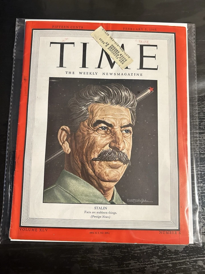 Time Magazine February 5, 1945 WWII Era, Joseph Stalin, USSR - Image 1 of 1