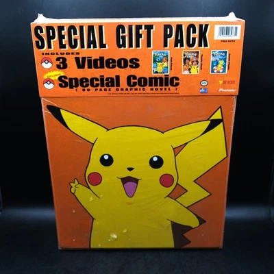 BRAND NEW Pokemon VHS Special Gift Pack Tapes & Comic Factory Sealed Orange PSA - Image 1 of 4