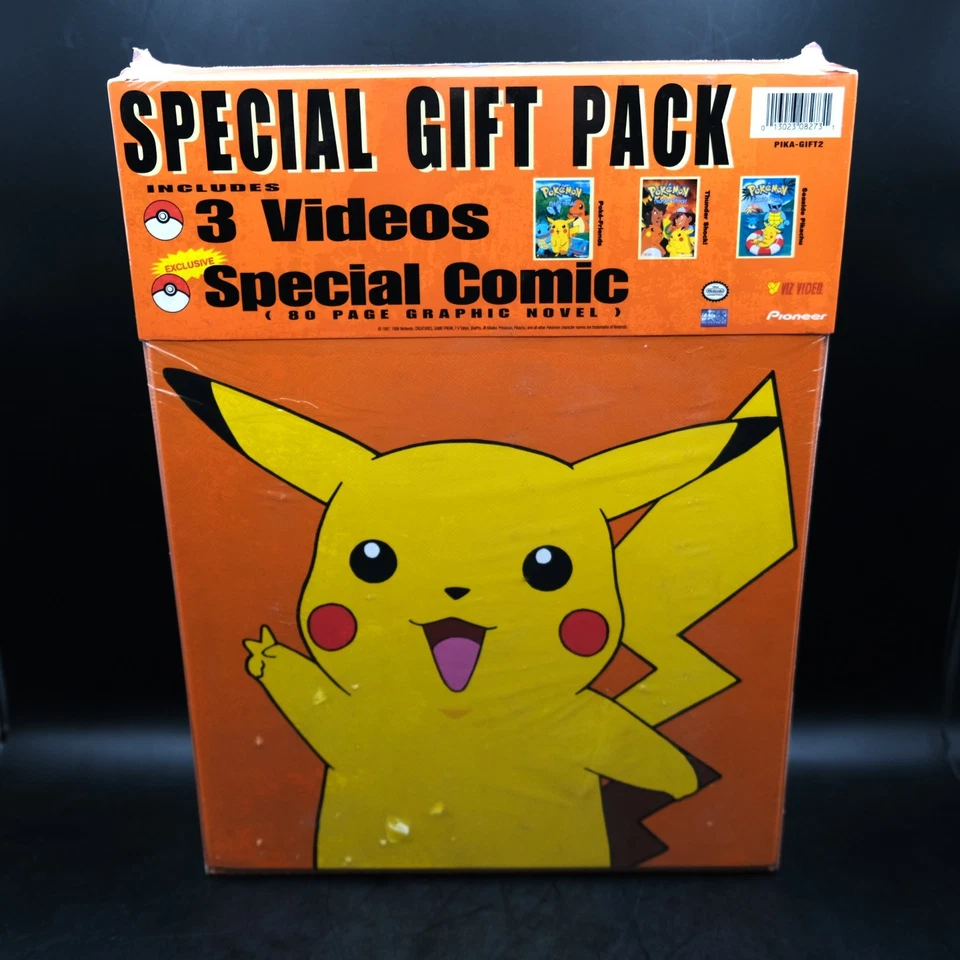 BRAND NEW Pokemon VHS Special Gift Pack Tapes & Comic Factory Sealed Orange PSA - Image 1 of 4