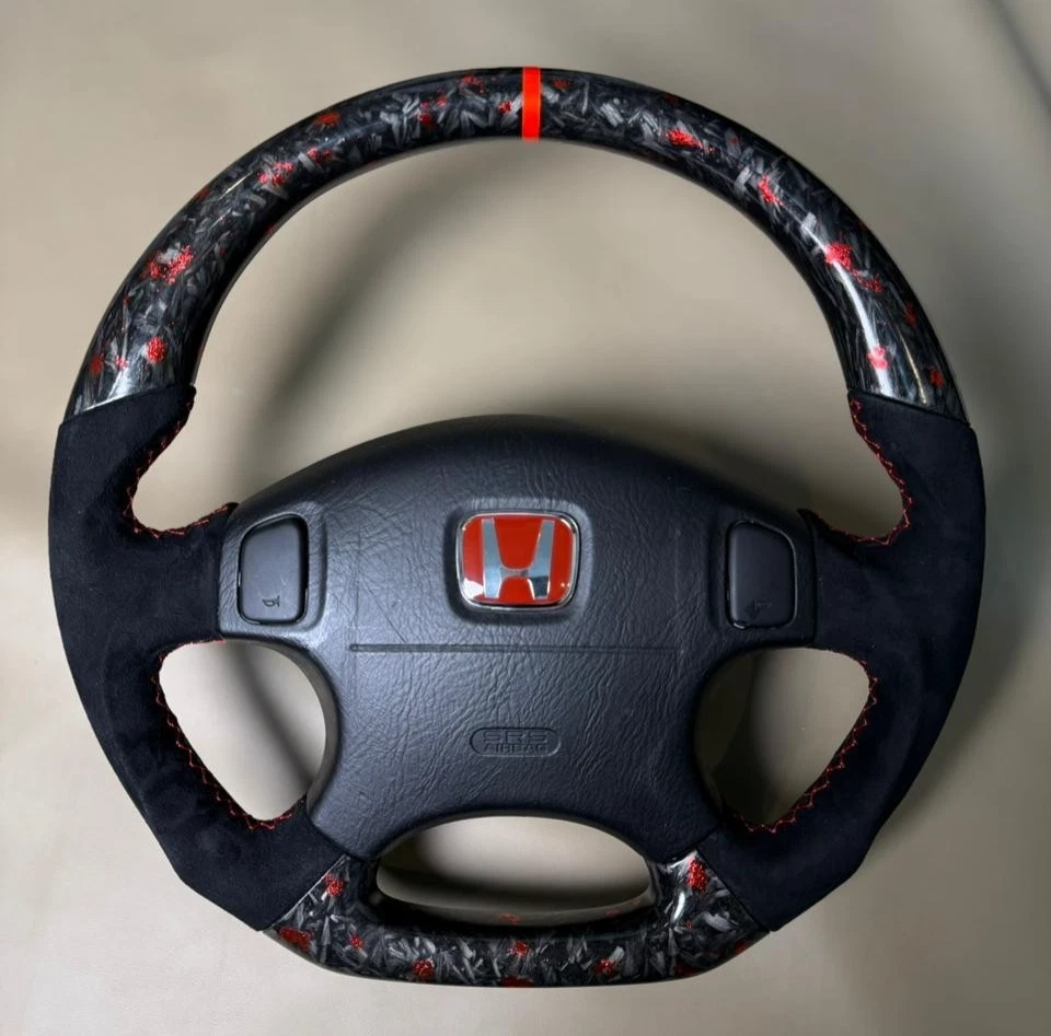 HONDA CIVIC EK 96-2000, Y HONDA CR-V, DIRECCIÓN DE FIBRA DE CARBONO FORJADA POR INMERSIÓN HIDRÁULICA Foto 1 de 4