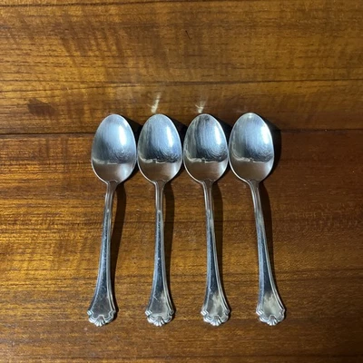 4 Oneida Midtowne Stainless Steel Oval Soup/Place Spoons Silverware Flatware - Image 1 of 4