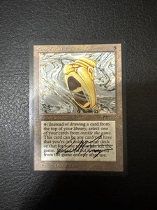 MTG Signed Ring of Ma'ruf Arabian Nights Dan Frazier 1993 Magic The Gathering - Picture 1 of 2