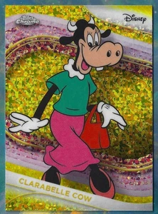 2025 Topps Chrome Disney Yellow Mini-Diamonds Refractor Card #165 Clarabelle Cow - Picture 1 of 2