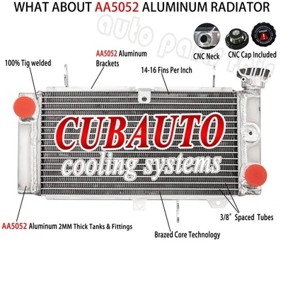 2-Row Aluminum Radiator For 2017 2018 2019 2020 2021 Suzuki SV650 SV 650 NEW - Изображение 1 из 4