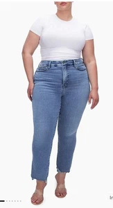 Good American Jeans Good Legs High Rise Raw Hem Blau Stretch 20 - Bild 1 von 9