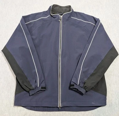 FJ FootJoy DryJoys 男式 XL Tour Collection 高尔夫夹克 风雨衣 海军蓝 — 第 1/4 张图片