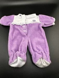 Cabbage Patch Kids Coleco 1987 Purple White Sleeper Vtg Terry Cloth Small READ - Picture 1 of 11