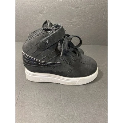 Toddler Boys FILA Black Sneakers Lace Up Shoes - Size 5 - Image 1 of 4