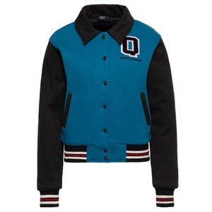 Queen Kerosin Damen College-Jacke "Rockabilly Kitten" in Petrol - Bild 1 von 5