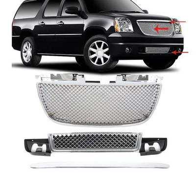 For GMC Yukon XL Denali 1500 2500 2007-2014 Front Bumper Grille and Hood Molding — 第 1/4 张图片