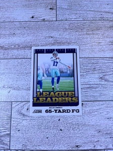 2025 Panini Score Brandon Aubrey #15 Inserto Leaders League 65 Yard FG Cowboys - Foto 1 di 2