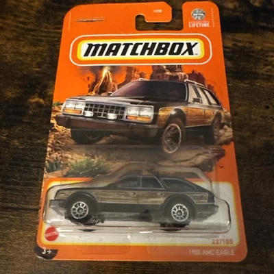 Matchbox 1980 AMC Eagle 22/100 Chrysler (WOOD PANELING) 🤣(Decent Card) 👀👍🔥 - Image 1 of 4