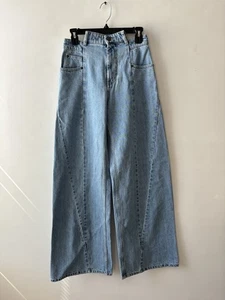 Pantalones de mezclilla auténticos NUEVOS $880 MAISON MARGIELA con cortiqué de pierna ancha talla 38 - Imagen 1 de 7