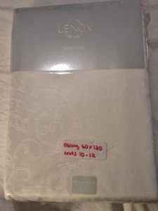 Lenox Tablecloth 60" x 120" - Opal Innocence, White - Picture 1 of 6