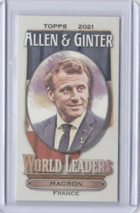 2021 Topps Allen & Ginter World Leaders Mini Emmanuel Macron - France #MWL-4 - Picture 1 of 2