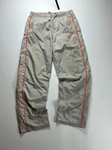 Nike Vintage 90s Track Pants Grey with Orange Piping Size M - Picture 1 of 7