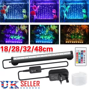 LED Aquarium Lights Submersible Air Bubble RGB Light for Fish Tank Underwater. - Picture 1 of 15