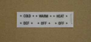 BMW 1600/2002/2002tii Heater Panel Lettering Set - Bild 1 von 4
