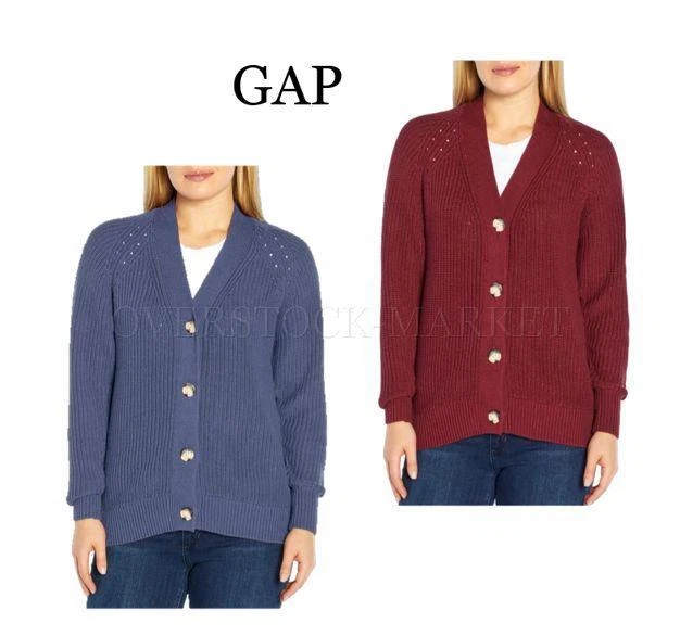 NEW! WOMEN'S GAP CABLE KNIT RELAXED FIT BUTTON FRONT CARDIGAN! COTTON! VARIETY - Image 1 of 1