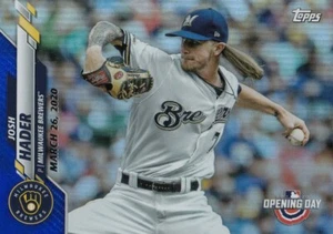 Topps Opening Day Josh Hader 2020 lámina azul #153 cerveceros cantidad disponible - Imagen 1 de 1
