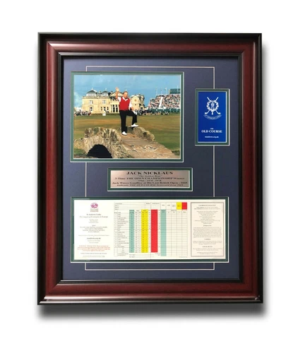 Jack Nicklaus Framed Authentic 2005 St. Andrews Old Course Scorecard British COA Cover