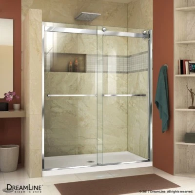 Essence-H 44-48 in. W x 76 in. H Semi-Frameless Bypass Shower Door - Image 1 of 4
