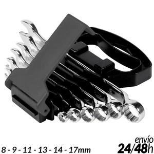 Set de 6 Llaves Combinadas con Soporte 8 a 17 mm Llave Inglesa Abierta y Cerrada - Imagen 1 de 4