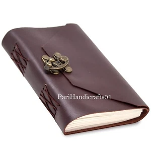 Refillable Leather Journal, Personalised A5 Handmade Rustic Leather Notebook - Picture 1 of 4
